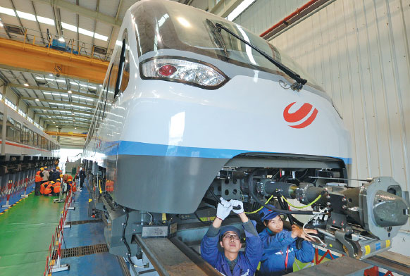 Maglev train production on track
