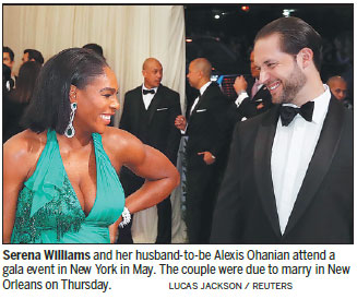 Game, set and married for Serena