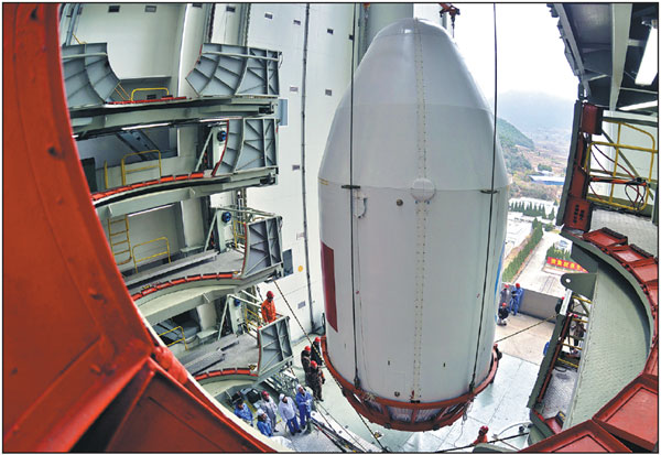 technicians at the xichang satellite launch center sichuan ...