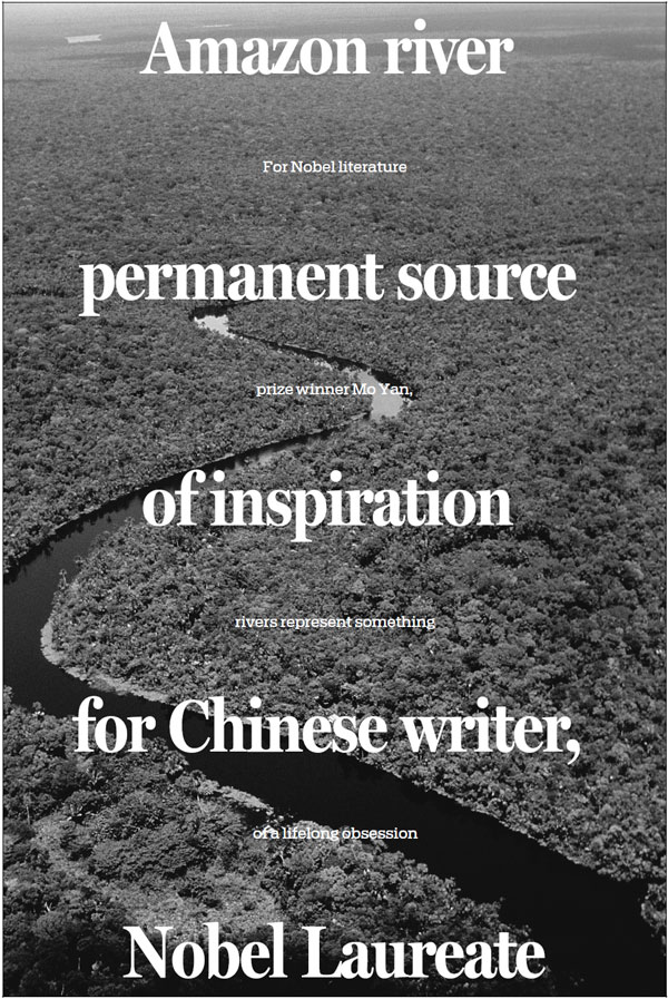source of inspiration for chinese writer, nobel laureate
