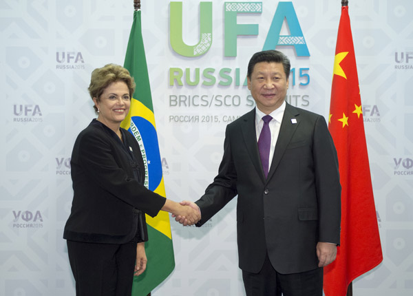 Xi: China-Brazil ties develop vigorously