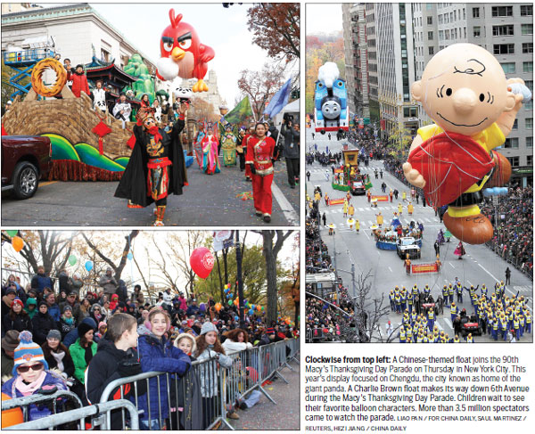 Chengdu pandas join Macy's parade