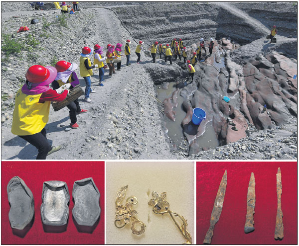 Hunt for treasure yields artifacts in river
