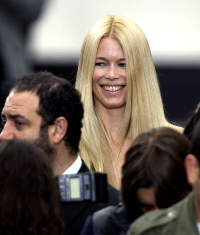 German model Claudia Schiffer at Chanel's Paris show 