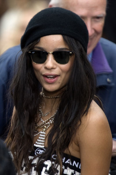Actress Zoe Kravitz at Chanel's Paris show
