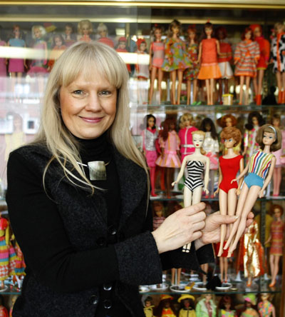 Owner shows Barbie doll collection