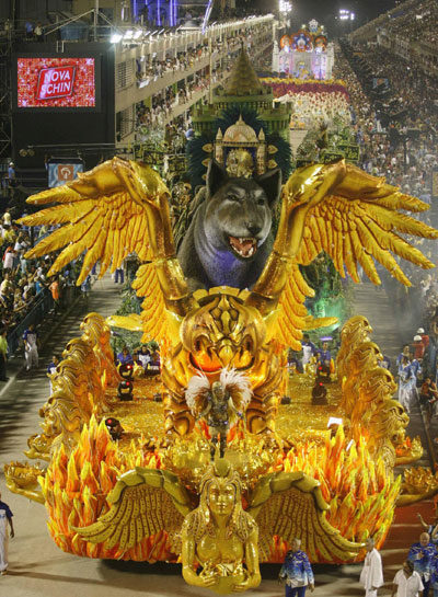 2nd night of the Carnival parade in Rio de Janeiro's Sambadrome