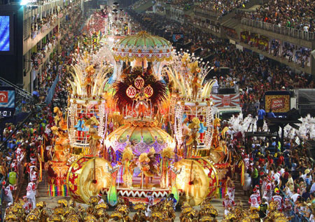 2nd night of the Carnival parade in Rio de Janeiro's Sambadrome