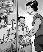 Students manage and staff new shop on campus