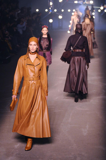 Hermes Fall/Winter women's ready-to-wear fashion collection in Paris Fashion Week