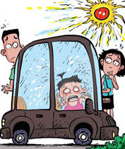 Father gets verbal beating for locking daughter in car