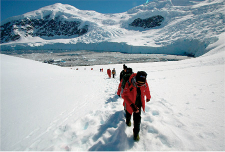 Trekking the frozen wasteland