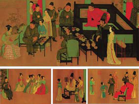 Scroll depicts official revelry 1,000 years ago