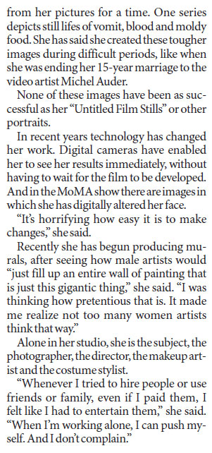 Artist's own face, revealing others