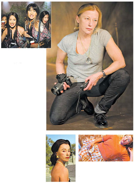 Artist's own face, revealing others