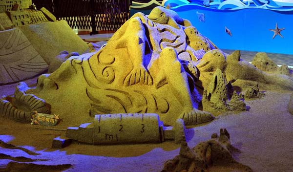 HK Sand sculpture exhibition held to greet London Olympics