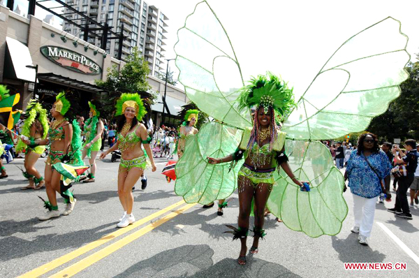 Multicultural Caribbean street parade in Canada