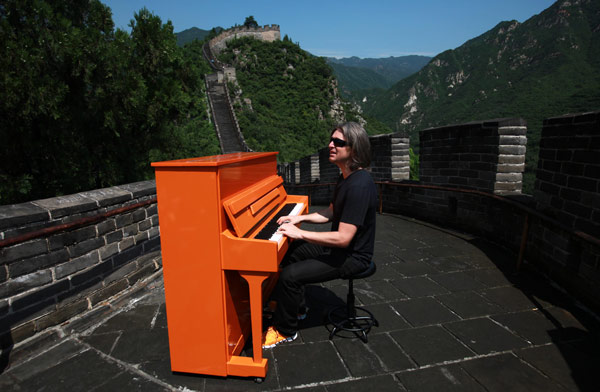 Piano taking musician to great heights