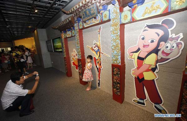 Shanghai animation museum attracts numerous visitors