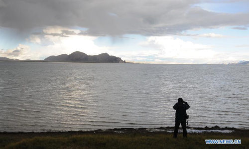 Landscape of Zhari Namco Lake in Tibet