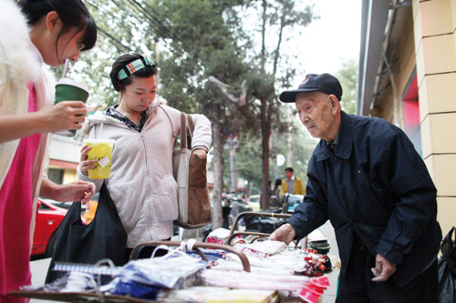 One merry old soul on a Beijing street