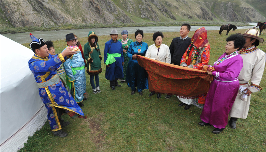 Xinjiang Torghut wedding ceremony