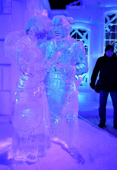 Snow and Ice Sculpture Festival in Belgium