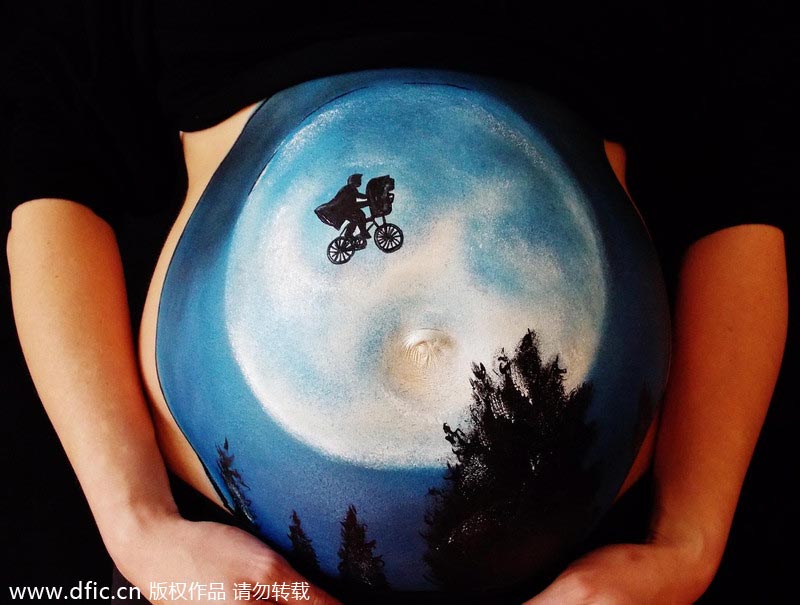 Baby bump paintings celebrate life