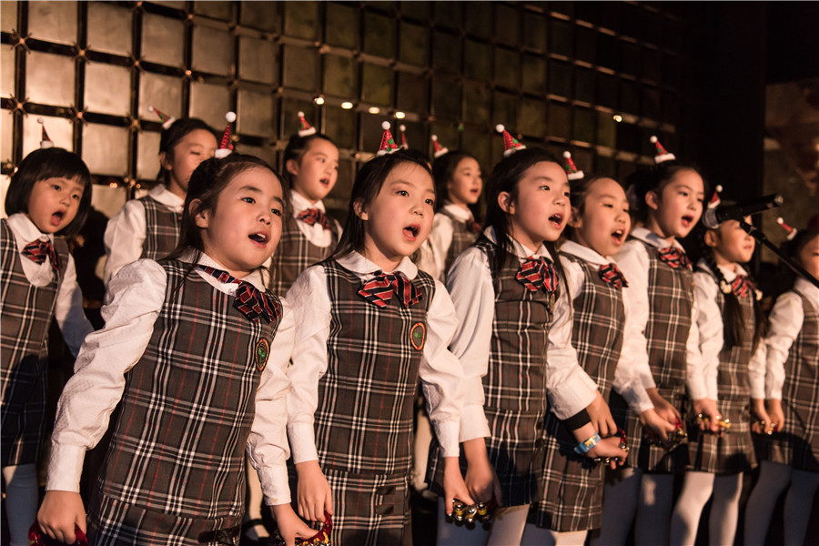 Christmas tree lighting ceremonies around Beijing