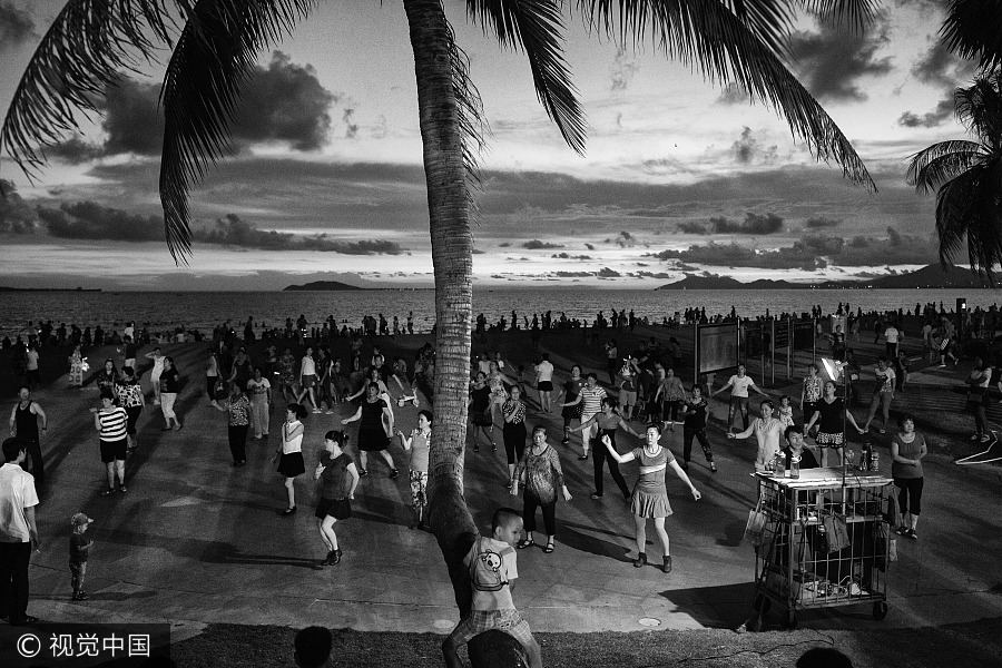 Chinese square dance captured in camera