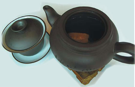 Tea in a dish