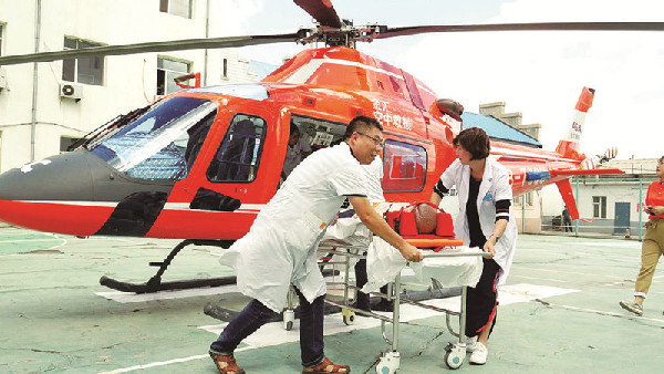 Helicopter to assist medical rescue in Jilin