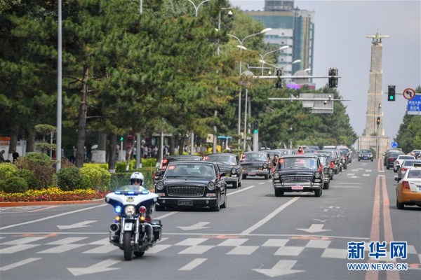 Classic Hongqi cars on display in Changchun