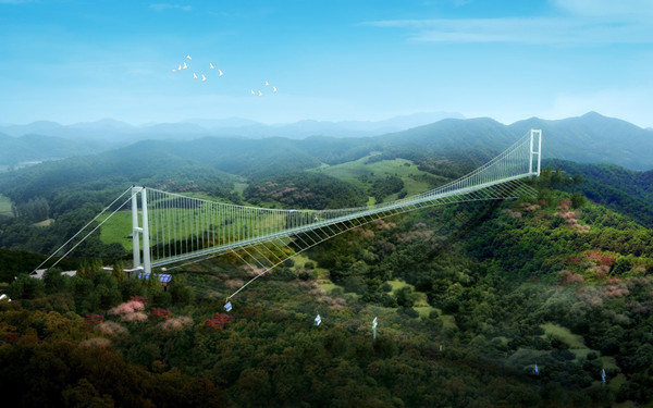 Changchun to get top cable-stayed glass suspension bridge