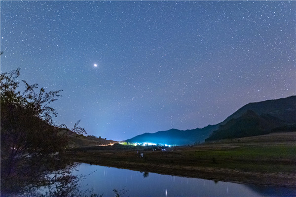 Starry night sky in Jilin