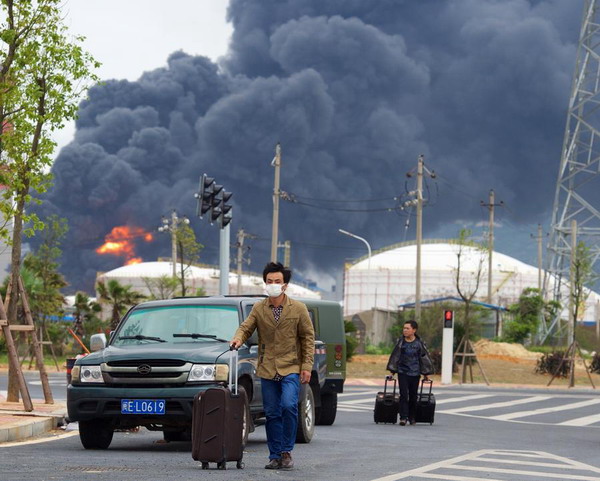 29,096 people evacuated as fire at chemical plant under control