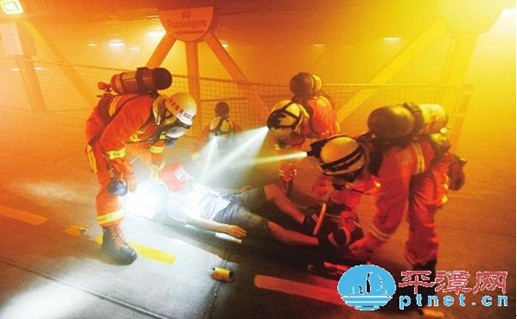 Fire drill on cross-Straits ship