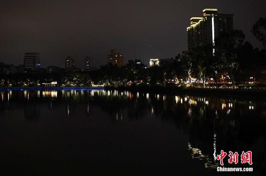 A shimmering, beautiful scene in Fuzhou West Lake Park