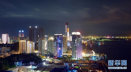 Lights illuminate Xiamen ahead of BRICS Summit