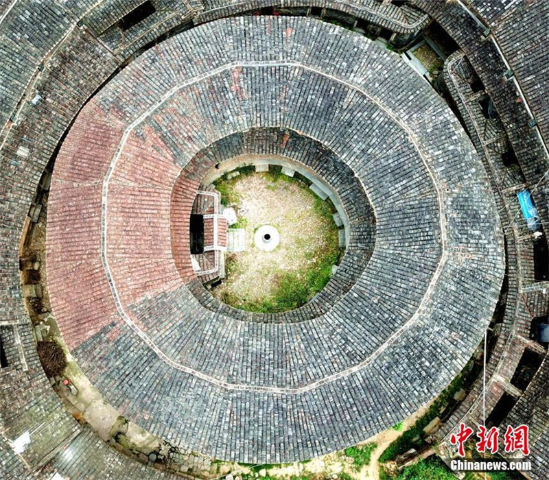 A glimpse of century-old earthen buildings in Fujian
