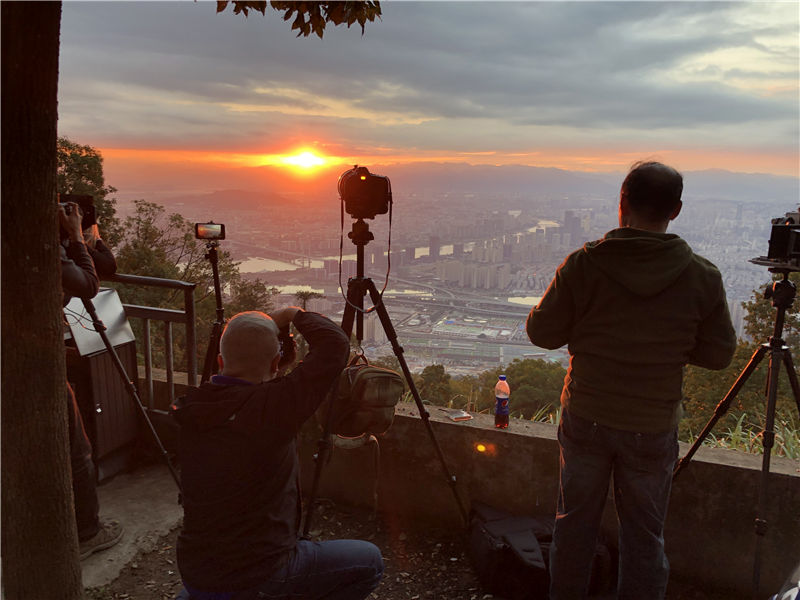 Snapshots of magnificent sunset view in Fuzhou