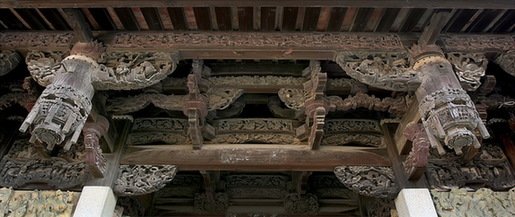 Wood structure of ancient houses
