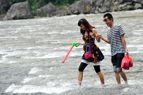 Enjoy water square in Pingnan, Fujian