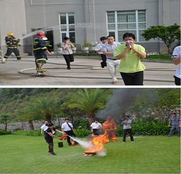 Wuping holds a fire fighting drill