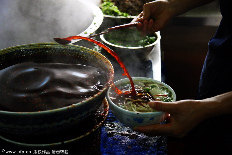 Traditional taste of Lanzhou beef noodles