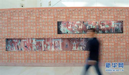 Dunhuang mural paintings exhibition opens in Hebei