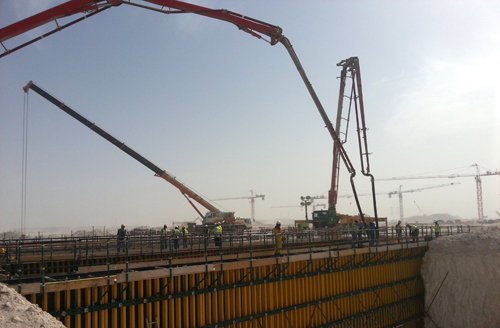 Concreting of the first valve chamber wall completed for Qatar Mega Reservoir Package E