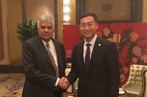 Lyu Zexiang meets Prime Minister of Sri Lanka