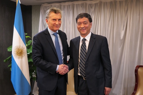 Ren Jianguo meets with Argentine President