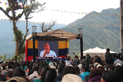 Ecuadorian President attended the power generation ceremony of three generator units of Sopladora hydropower Station